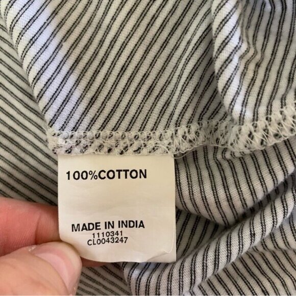 eShakti 3X Gray White Twist Front Long Sleeve Tunic Top Plus Size - Picture 5 of 5